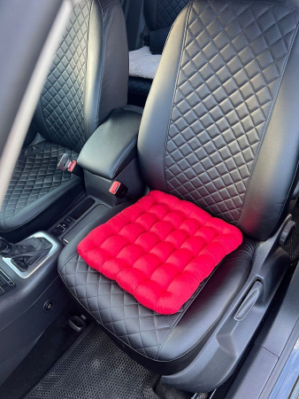 Подушка автомобильная на сиденье "АВТО-БИО" 40x40 / красная