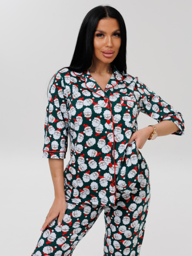 Женский костюм К-132(К) / Зеленый (санта)