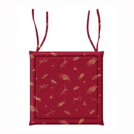 Подушка для стула "Самойловский Текстиль" 40/40 / Кларет