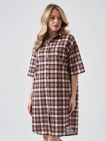 Женский халат "Комфорт" 2373-К / Коричневый