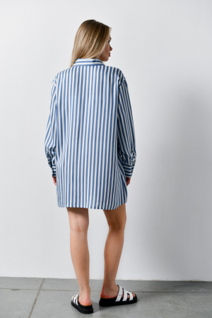 Женская блузка (рубашка) Тропический рай-2 / Голубая