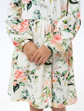 Детское платье "Фея" / Розы на молоке