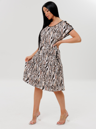 Женское платье Пл-82(К) / Бежевый (зебра)