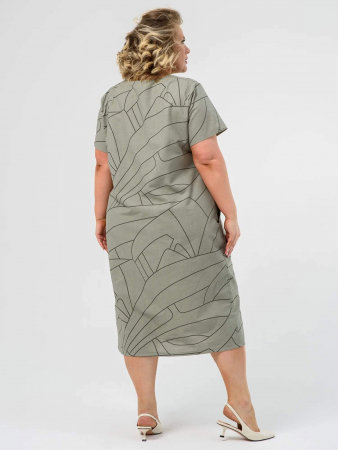 Женское платье "Вологда" 1929-П/л / Хаки