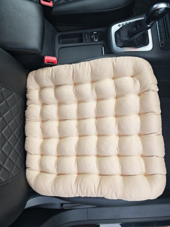 Подушка автомобильная на сиденье "АВТО-БИО" 50x45 / бежевая