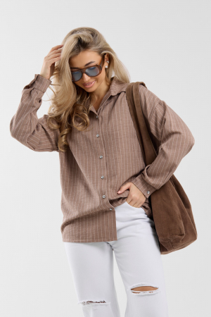 Женская рубашка 36987 / коричневый