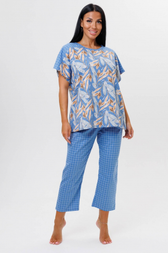 Женский костюм с брюками 2044/2 / Голубой