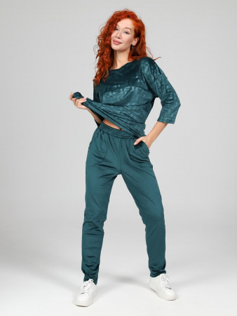 Женский костюм Вениса-Жаккард / изумруд