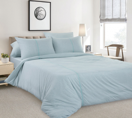 Постельное белье трикотаж / Васильковый