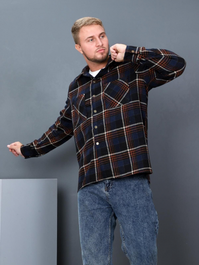 Рубашка мужская Никос / коричневый