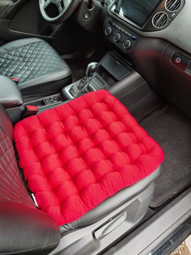 Подушка автомобильная на сиденье "АВТО-БИО" 50x45 / красная