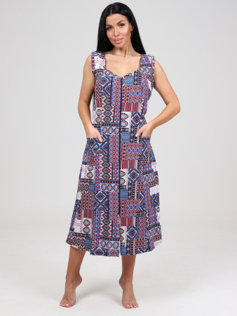 Женский сарафан ШИРОКАЯ БРЕТЕЛЬ СК-563 / Этнический рисунок