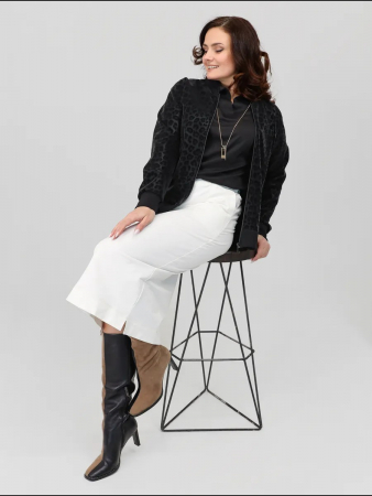 Женская юбка двухнитка / Молочный