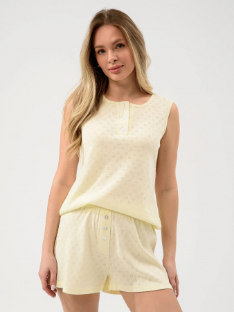 Женская пижама "Шарм" (шорты) 2429-Рн / Желтый
