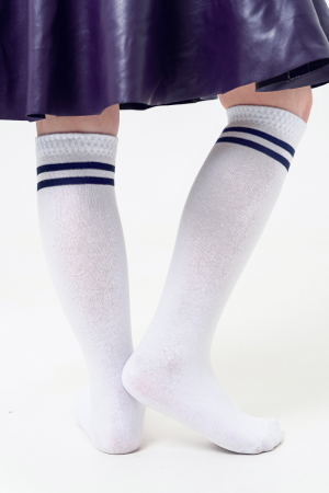 Детские гольфы Школа (набор 2 пары) / белый, темно-синий