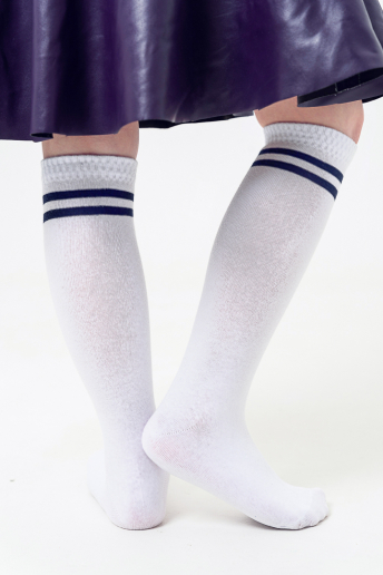 Детские гольфы Школа (набор 2 пары) / белый, темно-синий