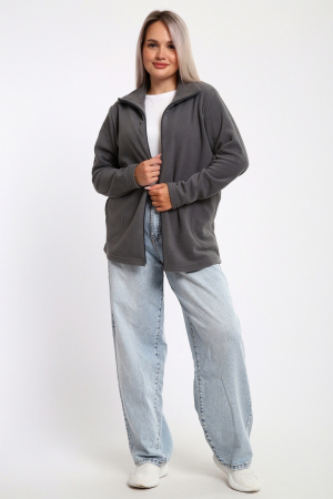 Женская толстовка на молнии 734 / Серый