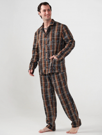Мужская пижама "Добрый вечер" 2162-Ф / Коричневый
