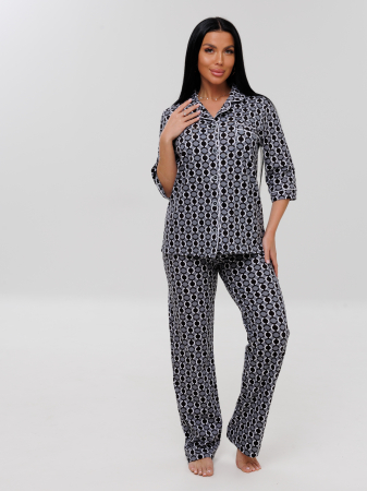 Женский костюм К-132(К) / Серый (круги)