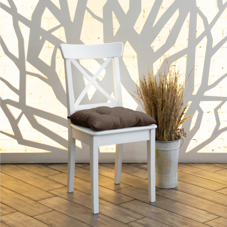 Подушка для стула "Волшебная Ночь" с тафтингом 40/40 Шоколад