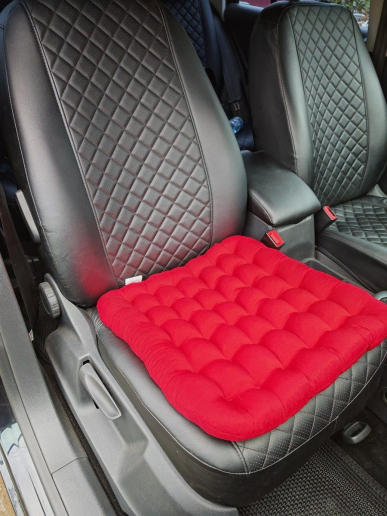 Подушка автомобильная на сиденье "АВТО-БИО" 50x45 / красная