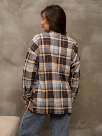 Женская рубашка мод.2110/2 / Коричневый