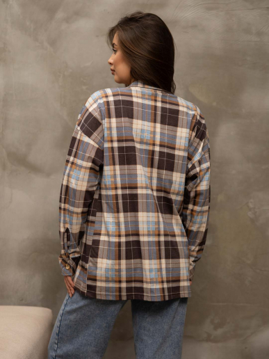 Женская рубашка мод.2110/2 / Коричневый