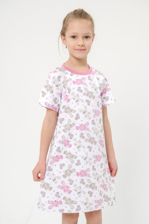 Ночная сорочка подростковая Ласка / зайчики розовый