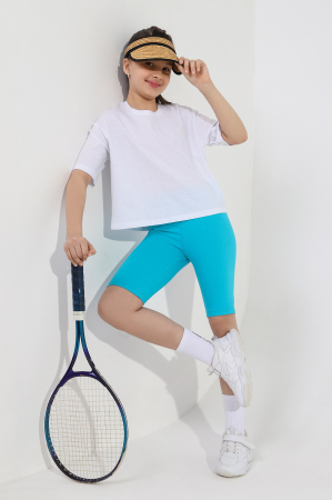 Детские бриджи для девочки №5 / морская волна