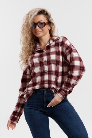 Женская рубашка 36995 / коричневый