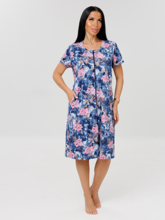 Женский халат Х-95(К) / Розовый (цветы)