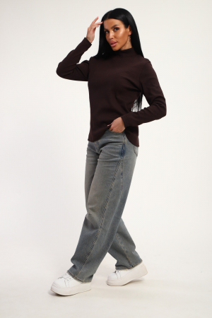 Женская водолазка 74721 / шоколадный