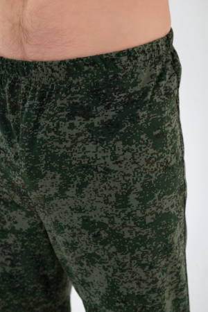 Брюки (макси) домашние мужские из кулирки / пиксель