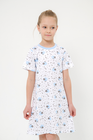 Ночная сорочка подростковая Ласка / овечки голубой