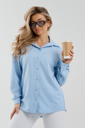 Женская рубашка 36987 / голубой