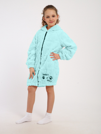 Детский халат "Мурлыка" / Бирюза
