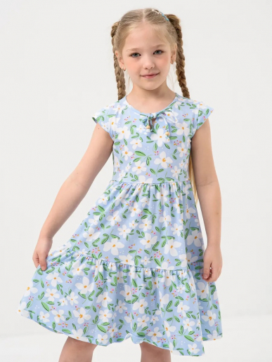 Детское платье "Славянка" / Голубой
