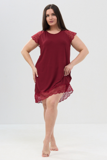 Женская сорочка 85401 / бордовый