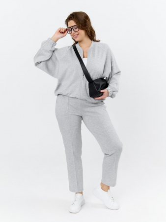 Женский бомбер Нео-1 БО-004 / серый меланж