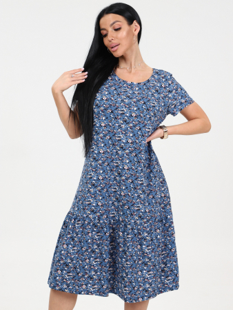 Женское платье М-996 / Цветок синий