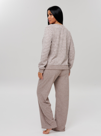 Женский костюм К-219(М) / Какао (полосы)