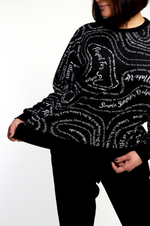 Женский свитшот 88132 / черный