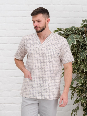 Рубашка медицинская мужская М-286-4579 Поплин