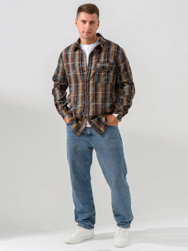 Мужская сорочка верхняя "Имидж" 2185-Ф / Коричневый