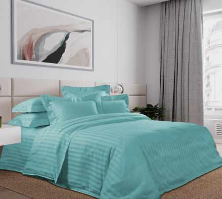 Ткань страйп-сатин / Верде