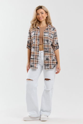 Женская рубашка 36989 / оранжевый