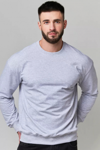 Мужской свитшот 14430/1 / серый меланж