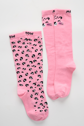 Детские гольфы Пантера (набор 2 пары) / розовый