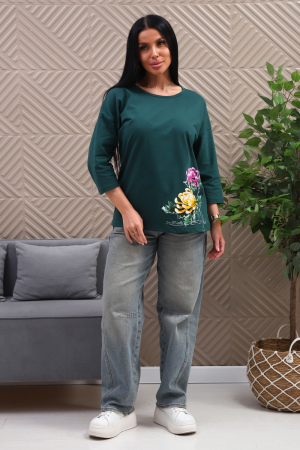 Женская туника 29537 / изумрудный