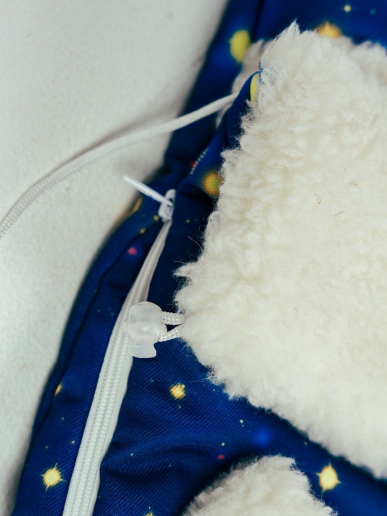 Детский конверт меховой на выписку / Звезды
